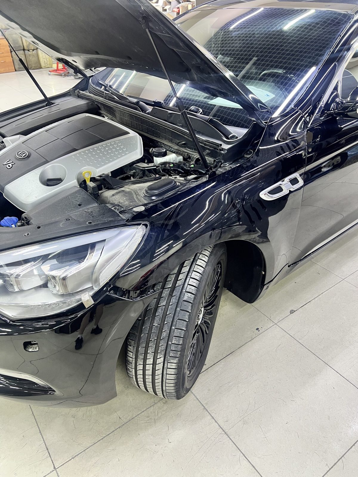 Финальная сборка KIA Quoris после покраски