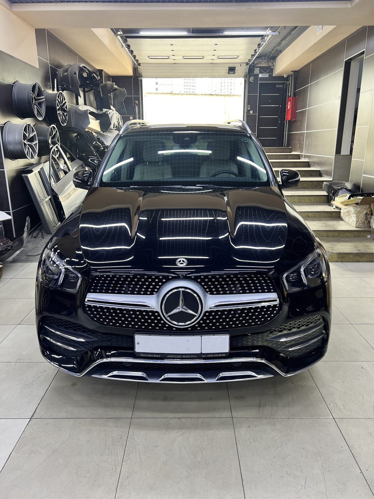 Ремонт багажника, окрас, химчистка MB GLE — фотоотчёт