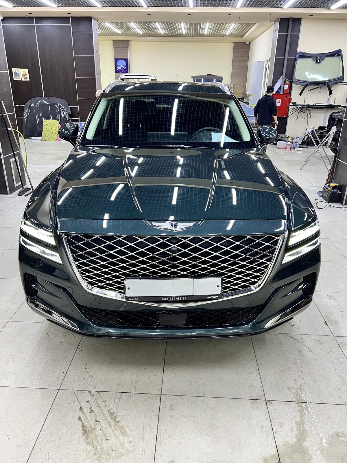 Genesis gv80 ремонт вмятины, окрас. — фотоотчёт
