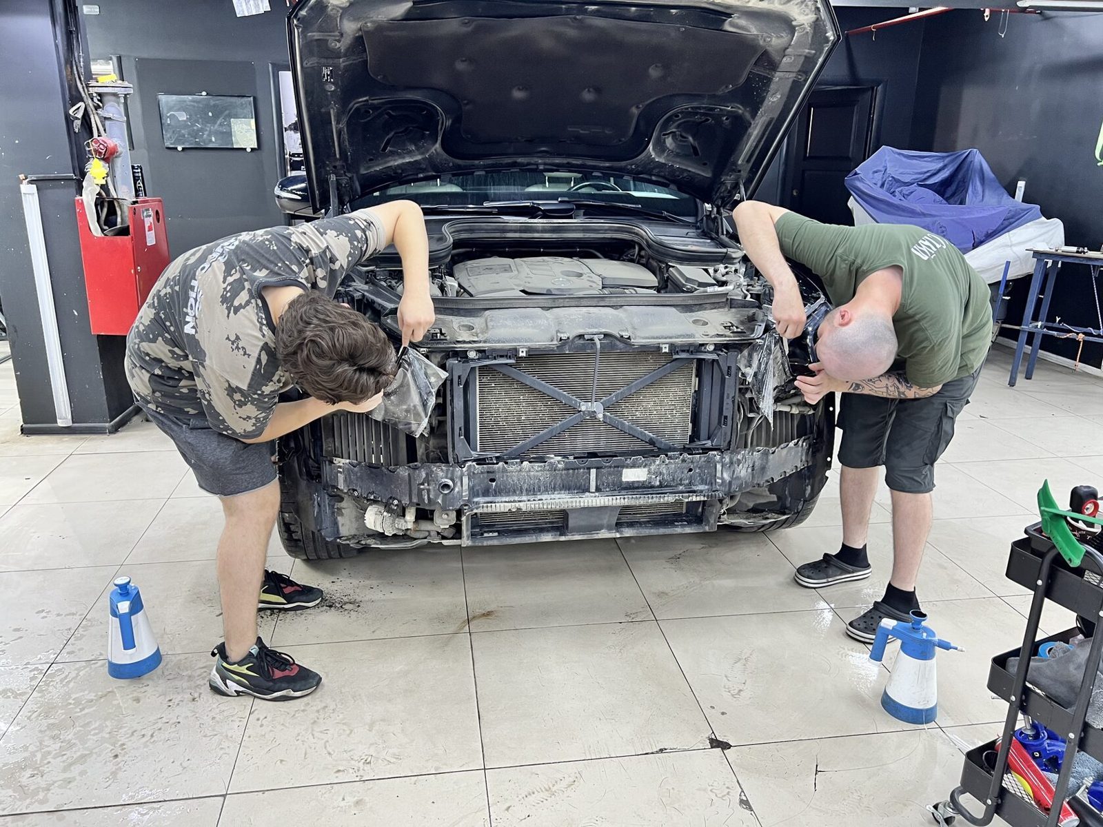 Процесс — работа мастера — ppf-mercedes-gle