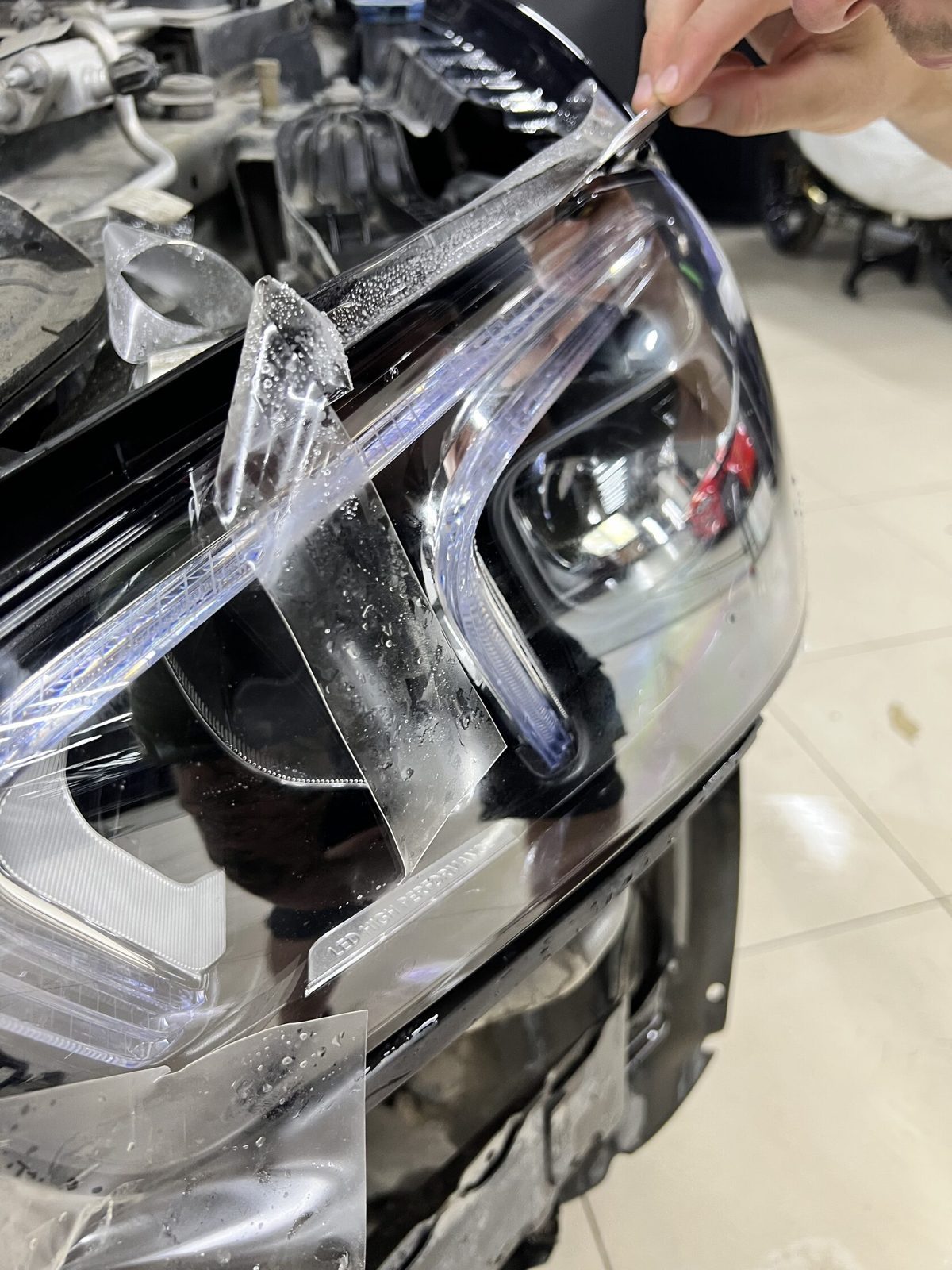 Процесс — работа мастера — ppf-mercedes-gle
