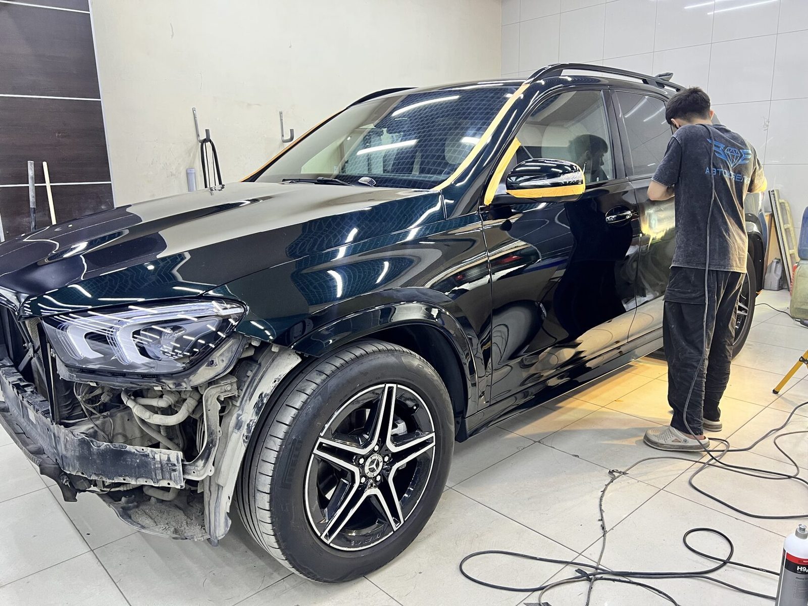 Процесс — работа мастера — ppf-mercedes-gle